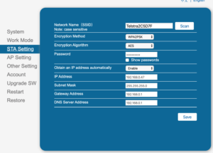 WIFI Network Password